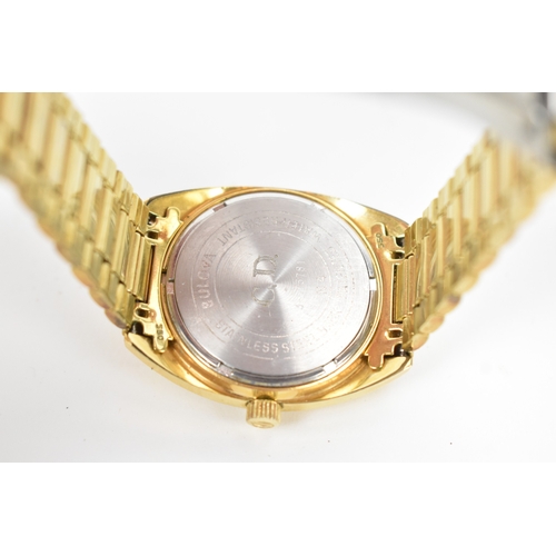 16 - A Bulova Accutron N4, electronic tuning fork, gents, gold-plated wristwatch, circa 1970s, the champa... 