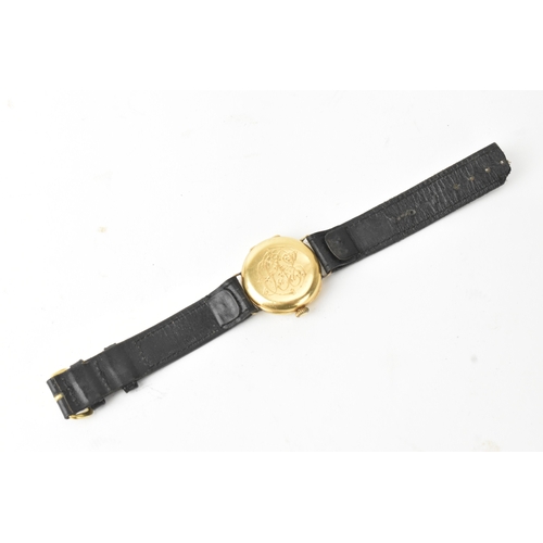 2 - An early 20th century 18ct gold, manual wind, converted ladies fob watch, the white enamel dial with... 