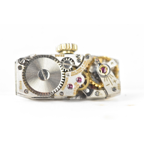 39 - A Laykin & Co manual wind, ladies, 14ct yellow gold and diamond wristwatch, circa 1950s, the rectang... 