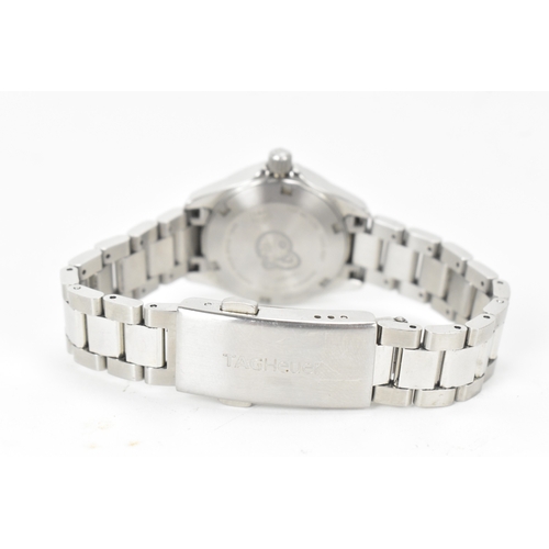 4 - A TAG Heuer Aquaracer, quartz, ladies, stainless steel wristwatch, reference no. WBD1411, the white ... 