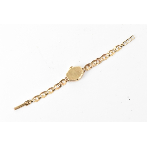 41 - A Rotary, manual wind, ladies, 9ct yellow gold wristwatch, circa 1960s, the circular silvered dial w... 