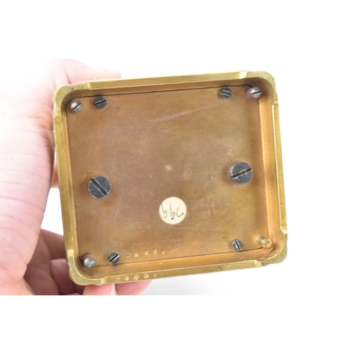 49 - A late 19th/early 20th century gilt brass repeater carriage clock, the white enamel dial signed 'T.M... 