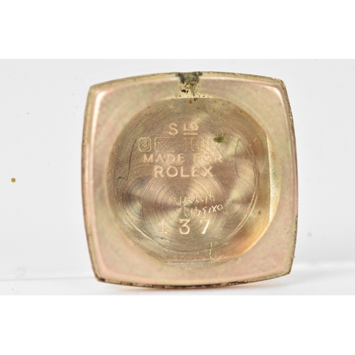 5 - A Rolex Precision, manual wind, ladies’, 9ct yellow gold wristwatch, the champagne dial with applied... 