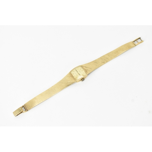 5 - A Rolex Precision, manual wind, ladies’, 9ct yellow gold wristwatch, the champagne dial with applied... 