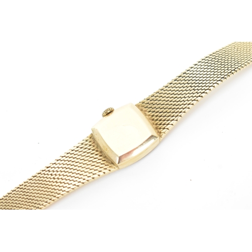 5 - A Rolex Precision, manual wind, ladies’, 9ct yellow gold wristwatch, the champagne dial with applied... 