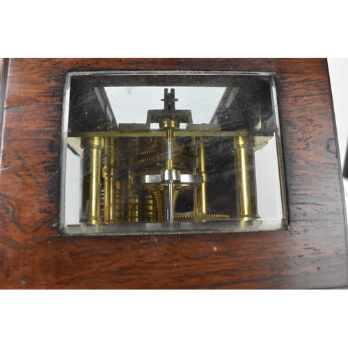 54 - A 19th century rosewood bracket clock, the silver dial signed John B Cross London, with Roman numera... 