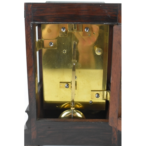 54 - A 19th century rosewood bracket clock, the silver dial signed John B Cross London, with Roman numera... 