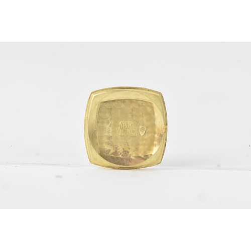 6 - A Bucherer, manual wind, ladies, 18ct and 9ct yellow gold wristwatch, circa 1970s, the square silver... 