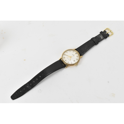 9 - An Omega De Ville, automatic, gents, 9ct gold wristwatch, circa 1970s, the silvered dial with applie... 