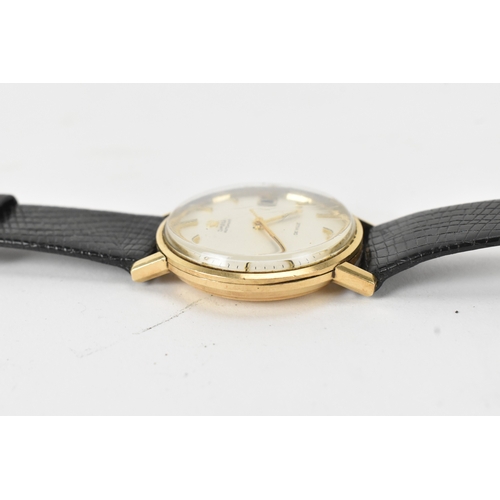 9 - An Omega De Ville, automatic, gents, 9ct gold wristwatch, circa 1970s, the silvered dial with applie... 