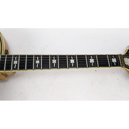 147 - A vintage Golden Hofner guitar, thin model, made in Germany, model No1 from Bert Weedon's collection... 
