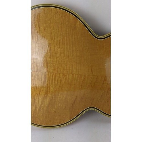 147 - A vintage Golden Hofner guitar, thin model, made in Germany, model No1 from Bert Weedon's collection... 