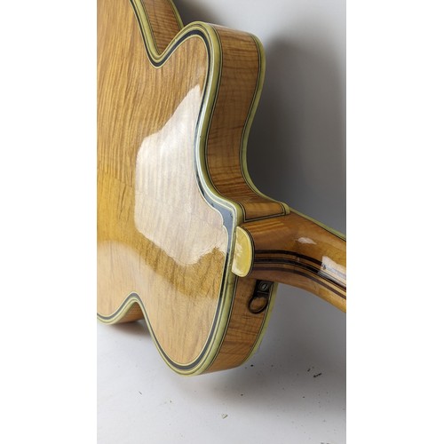 147 - A vintage Golden Hofner guitar, thin model, made in Germany, model No1 from Bert Weedon's collection... 