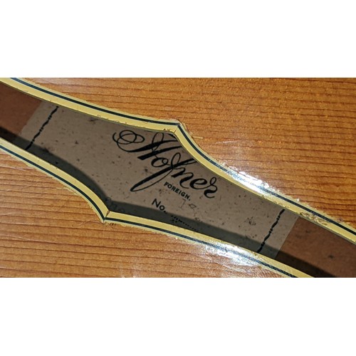 147 - A vintage Golden Hofner guitar, thin model, made in Germany, model No1 from Bert Weedon's collection... 