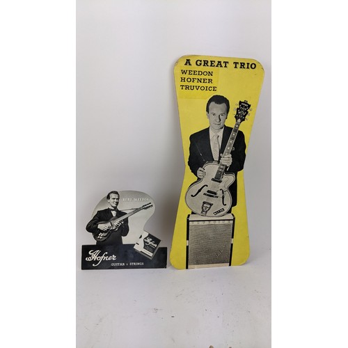 147 - A vintage Golden Hofner guitar, thin model, made in Germany, model No1 from Bert Weedon's collection... 