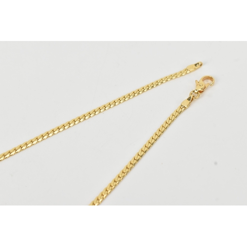 53 - An 18ct gold diamond-set necklace, the graduating front section designed with textured curved panels... 