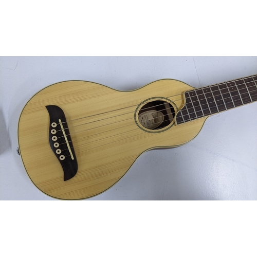 A Washburn Rover model R010 travel guitar with case, 84.5cm Location ...