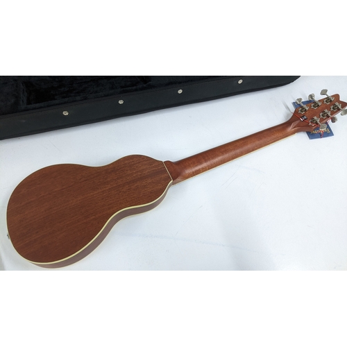A Washburn Rover model R010 travel guitar with case, 84.5cm Location ...