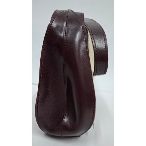 11 - Launer- A vintage British chocolate brown leather shoulder bag, 10