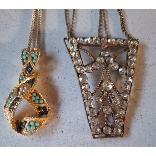 53 - A quantity of silver chains (min 41.5g). a Plenderleiths silver 2-tone necklace and matching bracele... 