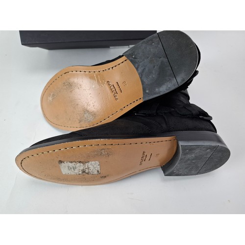 12 - Belstaff- A pair of gents black Schwartz Trial Master brushed suede ankle boots, model no:77800072, ... 