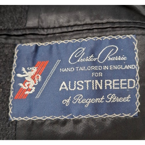 52 - A late 20th Century Chester Barrie for Austin Reed gents charcoal grey cashmere coat having 2 side p... 