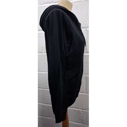 13 - Celine- A gents black cotton/cashmere zipped hoody with the number 16 printed to the front and back ... 