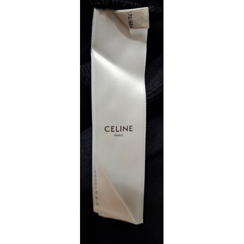 13 - Celine- A gents black cotton/cashmere zipped hoody with the number 16 printed to the front and back ... 