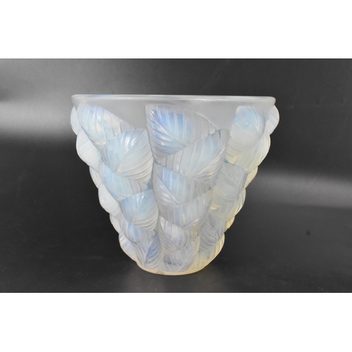38 - Rene Lalique (French, 1860-1945), a Moissac pattern opalescent glass vase, model 992, designed circa... 