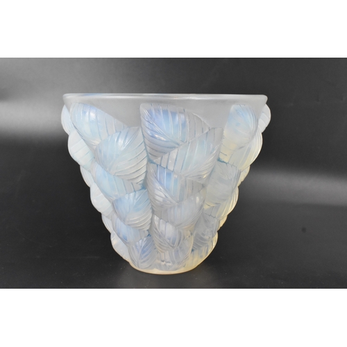 38 - Rene Lalique (French, 1860-1945), a Moissac pattern opalescent glass vase, model 992, designed circa... 