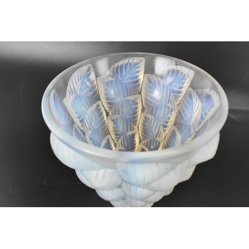 38 - Rene Lalique (French, 1860-1945), a Moissac pattern opalescent glass vase, model 992, designed circa... 