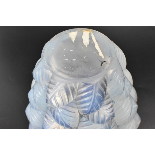 38 - Rene Lalique (French, 1860-1945), a Moissac pattern opalescent glass vase, model 992, designed circa... 