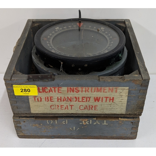 A Royal Air Force Type P11 aircraft flying compass which was a standard ...