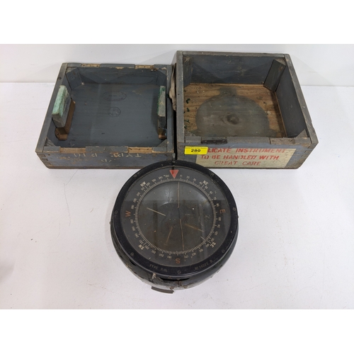 A Royal Air Force Type P11 aircraft flying compass which was a standard ...