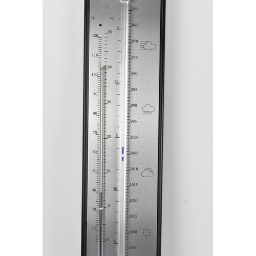 143 - A Dingens 'The Innovacelli' wall barometer, with two scaled tubes and sliding indicator, with origin... 