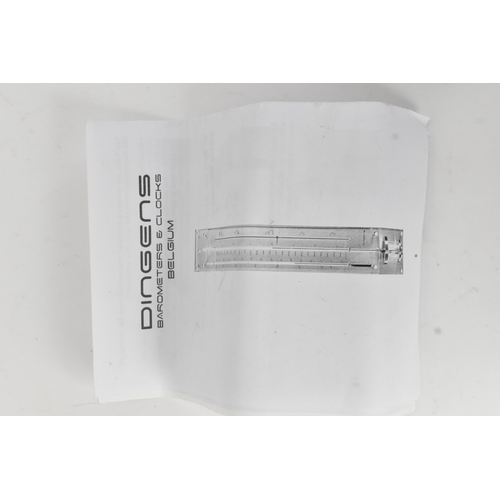 143 - A Dingens 'The Innovacelli' wall barometer, with two scaled tubes and sliding indicator, with origin... 