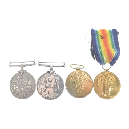 151 - A WW1 two medal campaign group named to 31784 Pte F.Callard Dorest Regiment, and WW1 Victory medal n... 