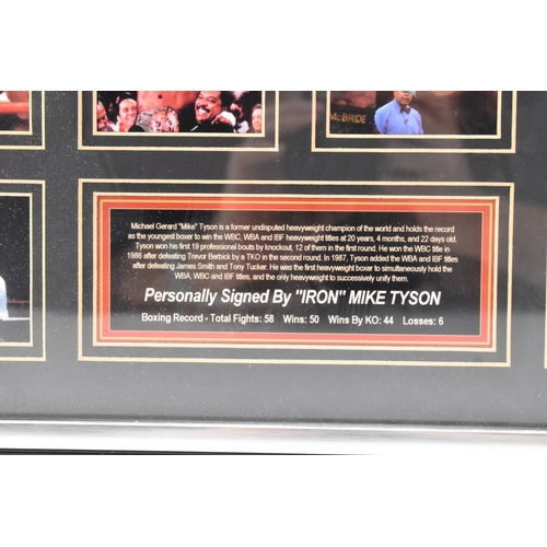174 - Boxing Memorabilia: A boxing glove signed by Mike Tyson, set within a frame, bears certificate of Au... 
