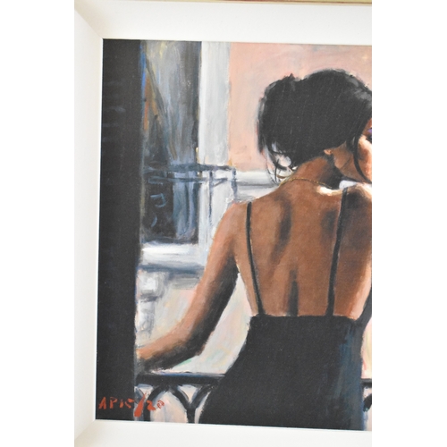 23 - Fabian Perez – ‘Balcony at Buenos Aires VI’, artist proof print 20/20 hand embellished giclée canvas... 