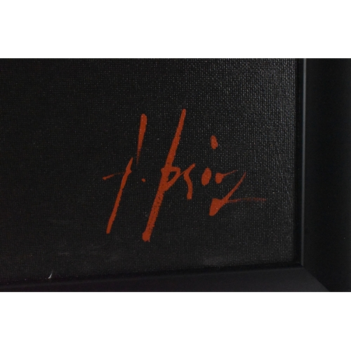24 - Fabian Perez – 'Study for Saba with letter V', limited edition print 58/195, canvas on board, signed... 