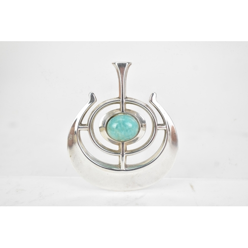 45 - Bjorn Sigurd Østern for David Andersen, a silver 'Ship of Good Fortune pendant, designed as a stylis... 