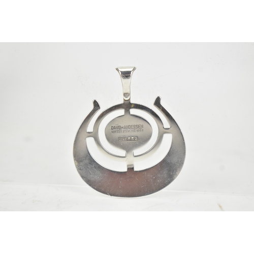 45 - Bjorn Sigurd Østern for David Andersen, a silver 'Ship of Good Fortune pendant, designed as a stylis... 