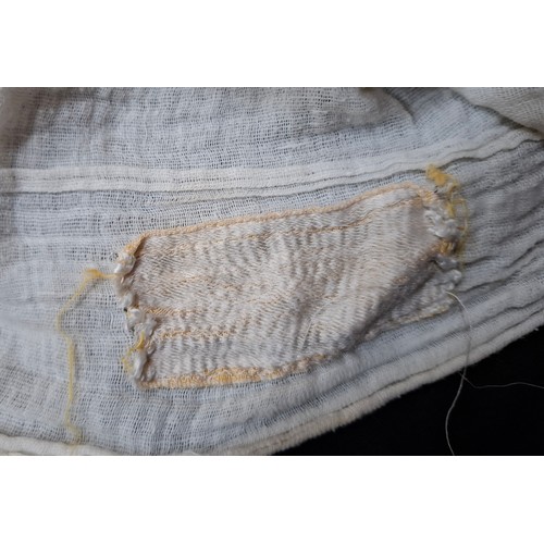 1 - A 1970's Seditionaries style muslin bondage top, cut in white muslin, depicting 2 cowboys to the fro... 