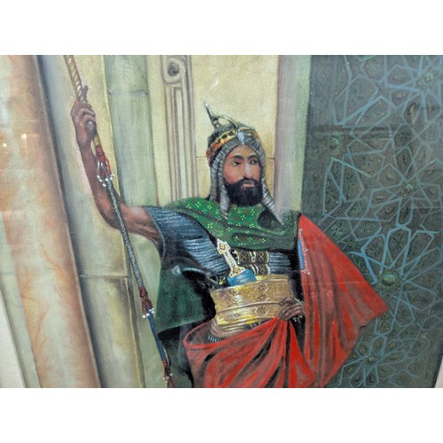 54 - After Ludwig Deutsch - The Nubian Guard, oil, 89cm x 59cm framed and glazed
Location:LWB
If there is... 