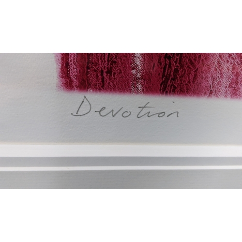 22 - Gavinder Nazran (1964-2008) - A signed limited edition print entitled Devotion 63/395, 64 x 82cm fra... 