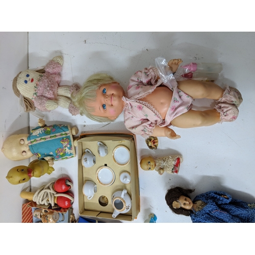 10 - Mixed toys to include some soft examples to include a skipping rope, building blocks, a tiny tears d... 