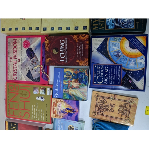 4 - A mixed lot to include a Crystal wisdom kit, a book on Feng Shui, the complete I Ching, an understan... 