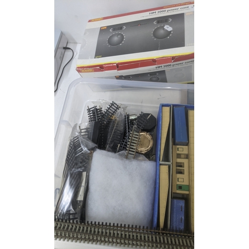 57 - OO gauge model railway equipment to include a pair of boxed vintage Airfix Rail bus kits, a Hornby H... 