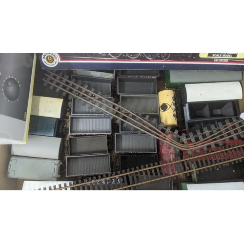 57 - OO gauge model railway equipment to include a pair of boxed vintage Airfix Rail bus kits, a Hornby H... 