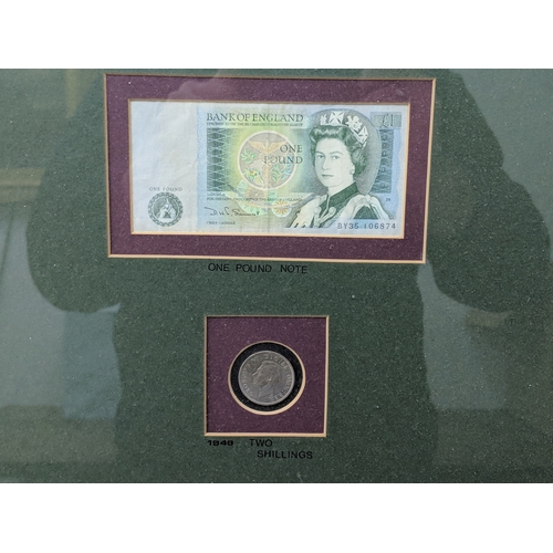 6 - Mixed currency and coinage to include a Japanese Government Ten Dollars, a Co-Op Wholesale cheque, s... 